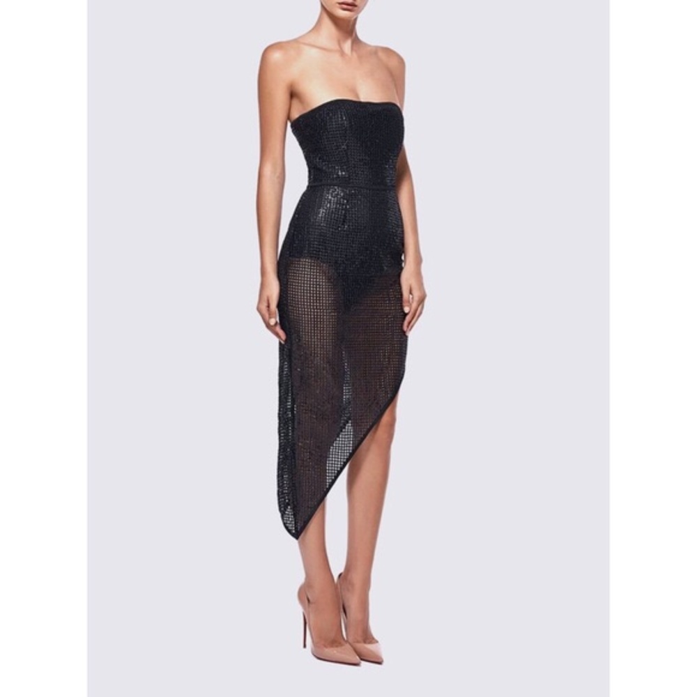 Misha Collection Strapless Sequin Antonella Dress
